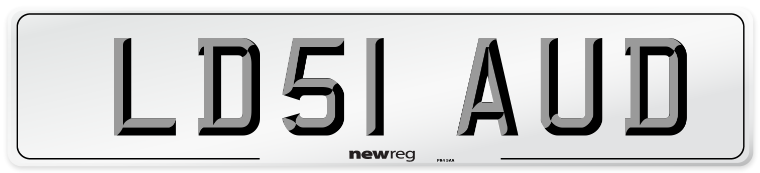 LD51 AUD Number Plate from New Reg